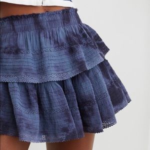 Aerie Rock ‘n’ Ruffle Tie Die Mini Skirt Size Xs
